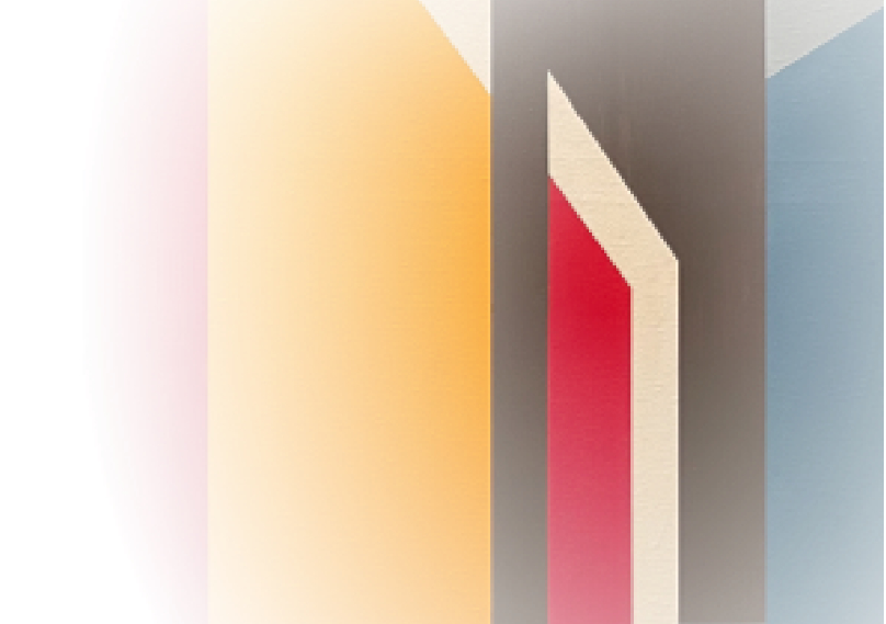 Das Bild zeigt einen Ausschnitt des Flyers mit farbigen Formen.